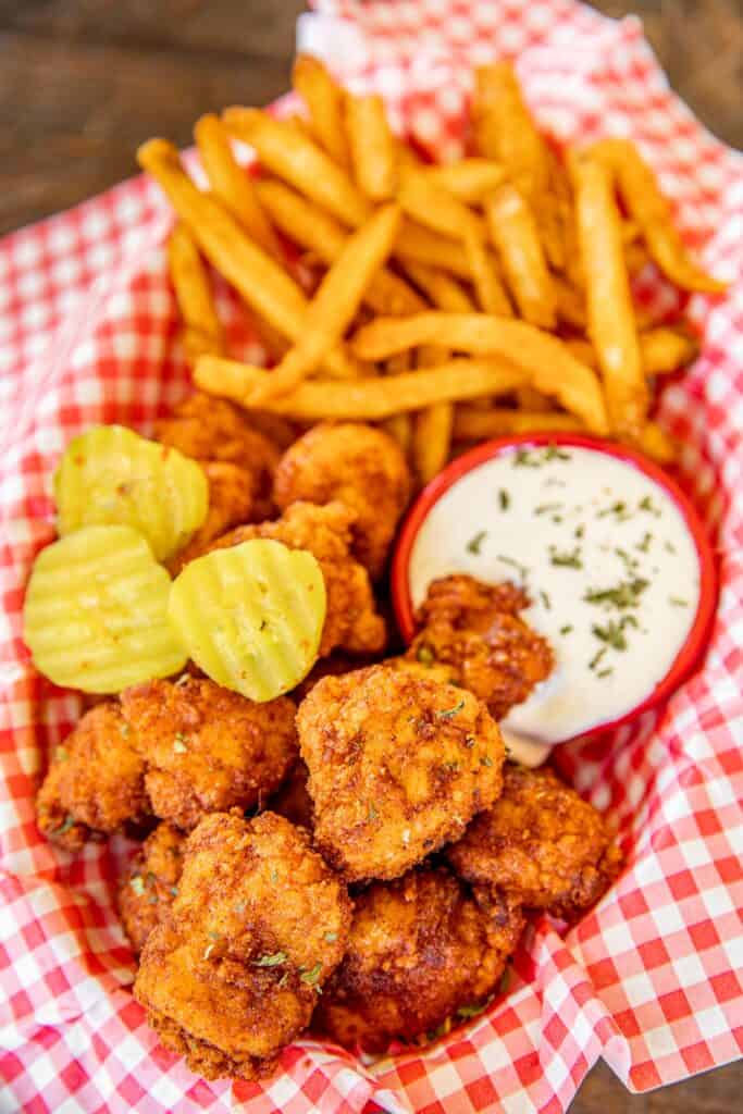 8pc chicken bites and fries